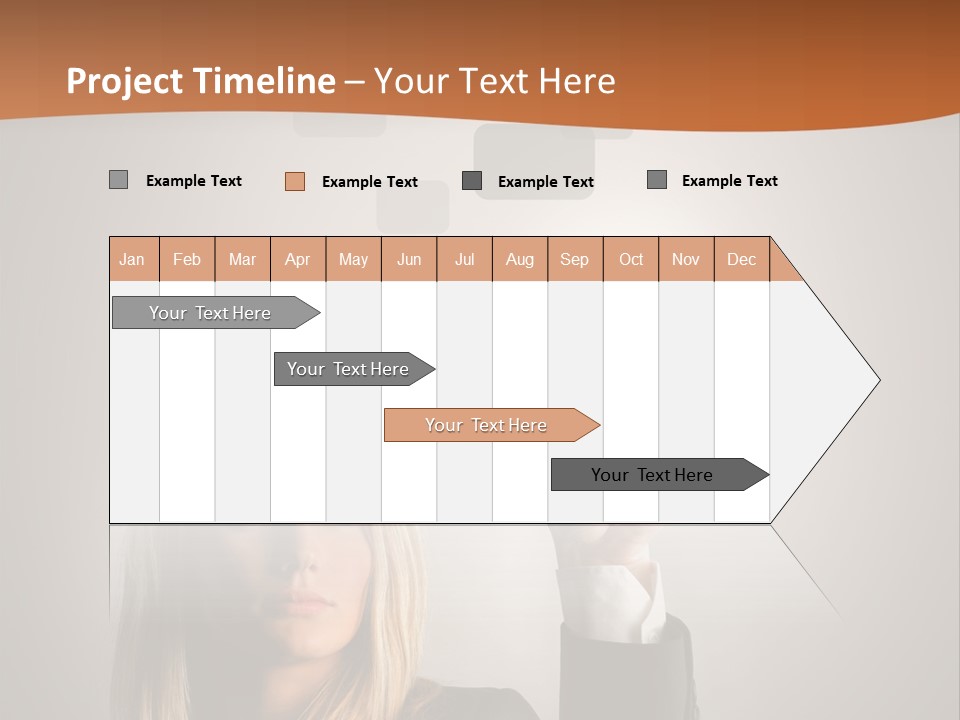 Finger Career Girl PowerPoint Template