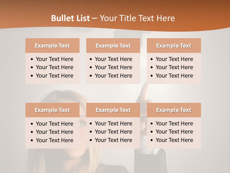 Finger Career Girl PowerPoint Template
