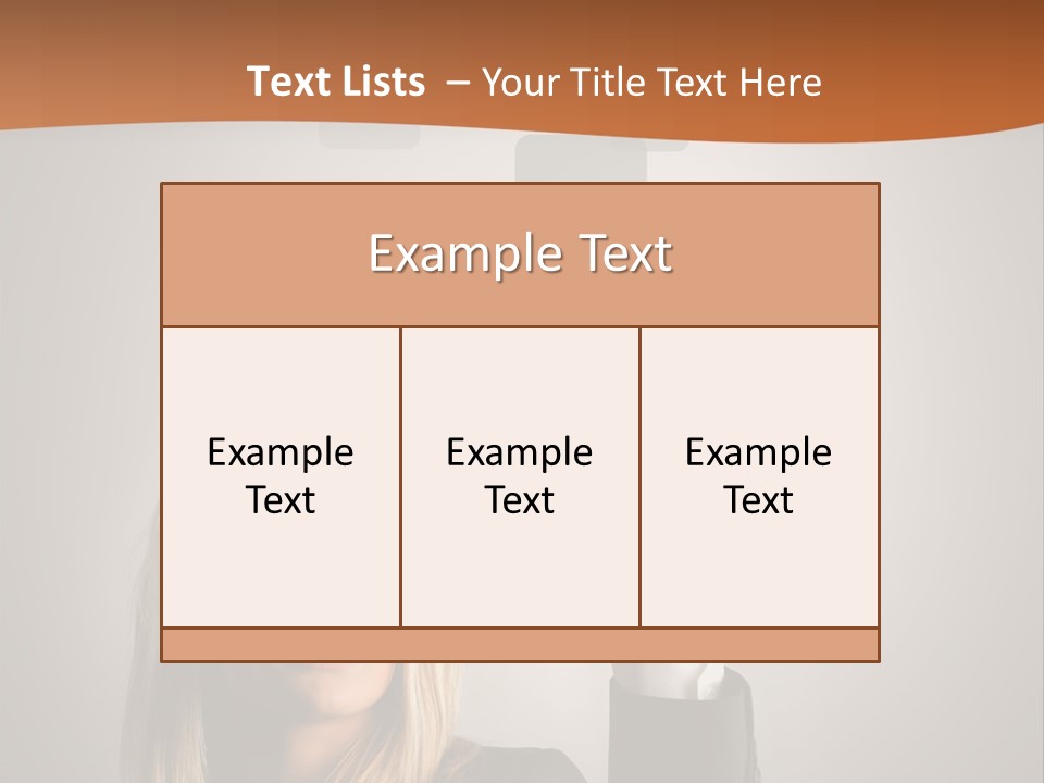 Finger Career Girl PowerPoint Template