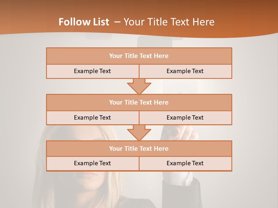Finger Career Girl PowerPoint Template