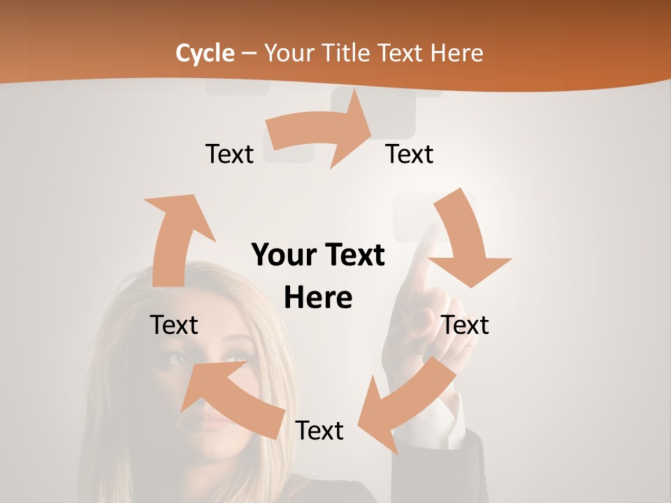 Finger Career Girl PowerPoint Template