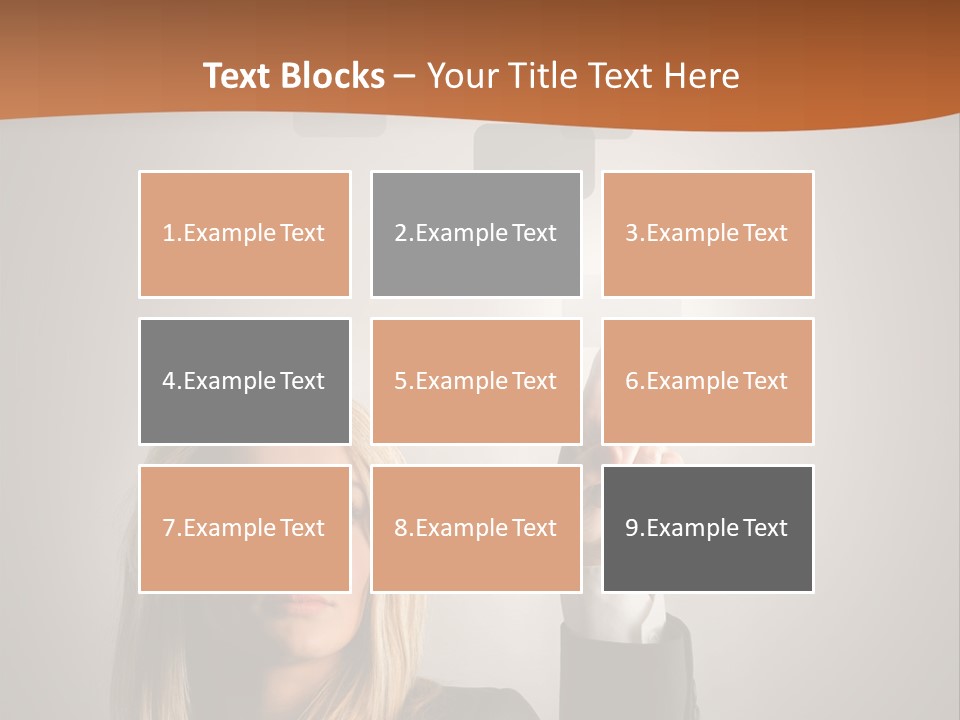 Finger Career Girl PowerPoint Template