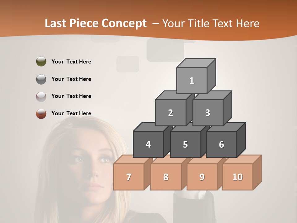Finger Career Girl PowerPoint Template