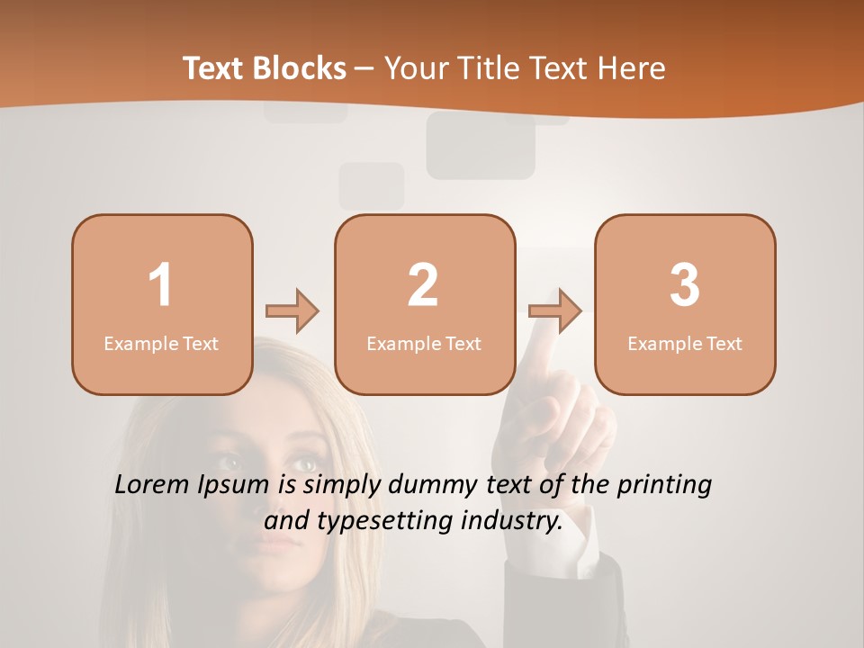 Finger Career Girl PowerPoint Template