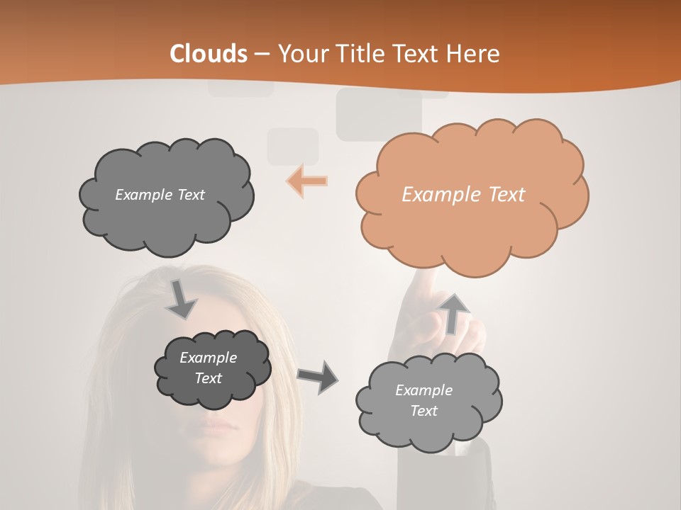 Finger Career Girl PowerPoint Template