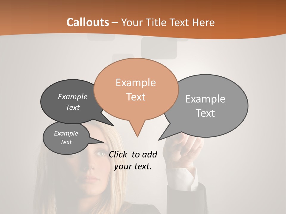 Finger Career Girl PowerPoint Template