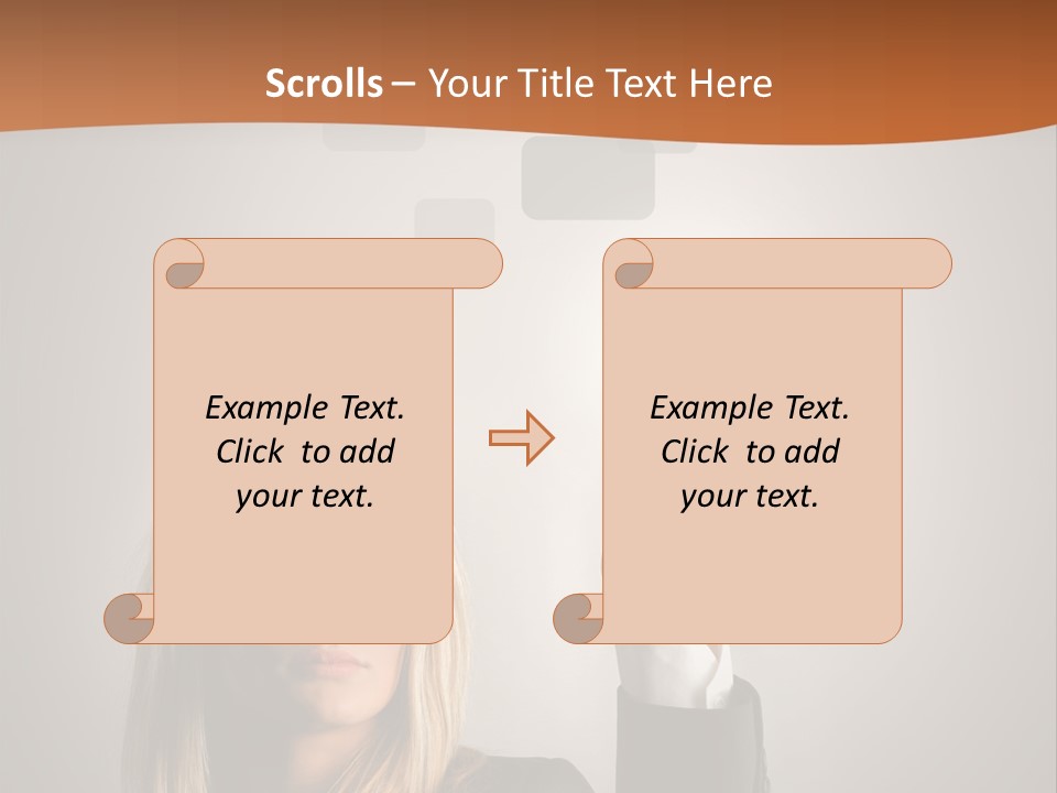 Finger Career Girl PowerPoint Template