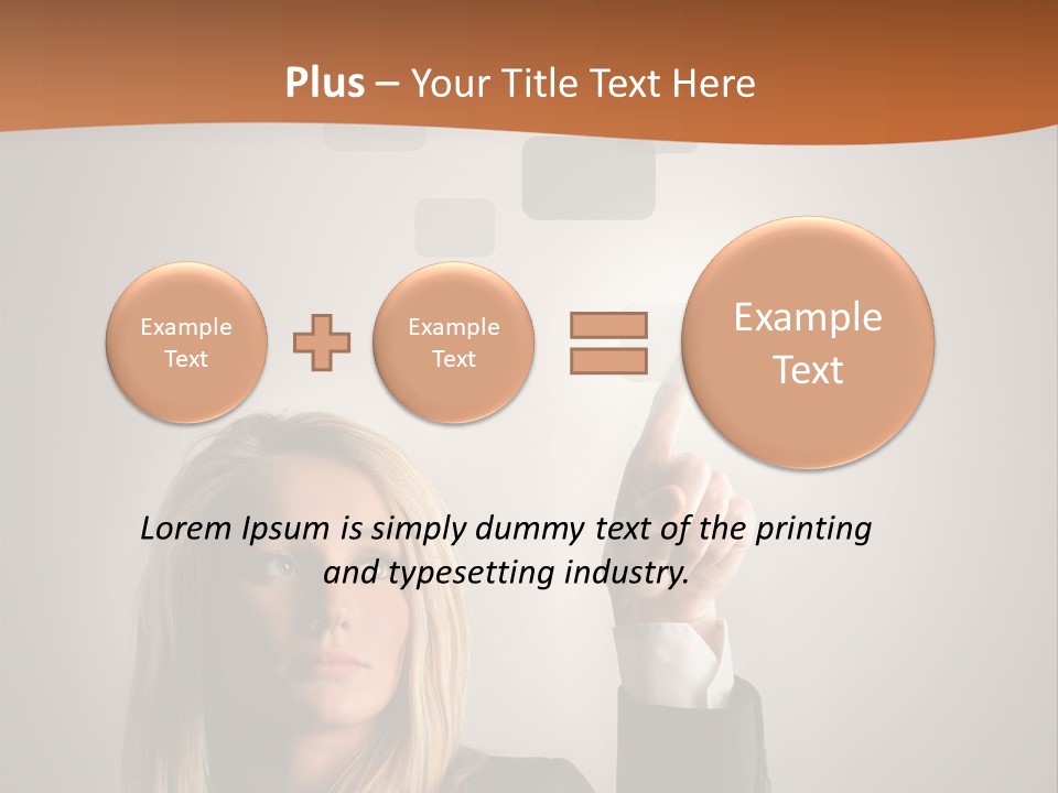 Finger Career Girl PowerPoint Template