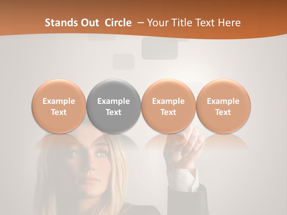 Finger Career Girl PowerPoint Template