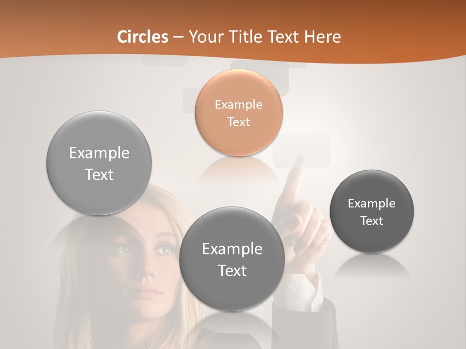 Finger Career Girl PowerPoint Template