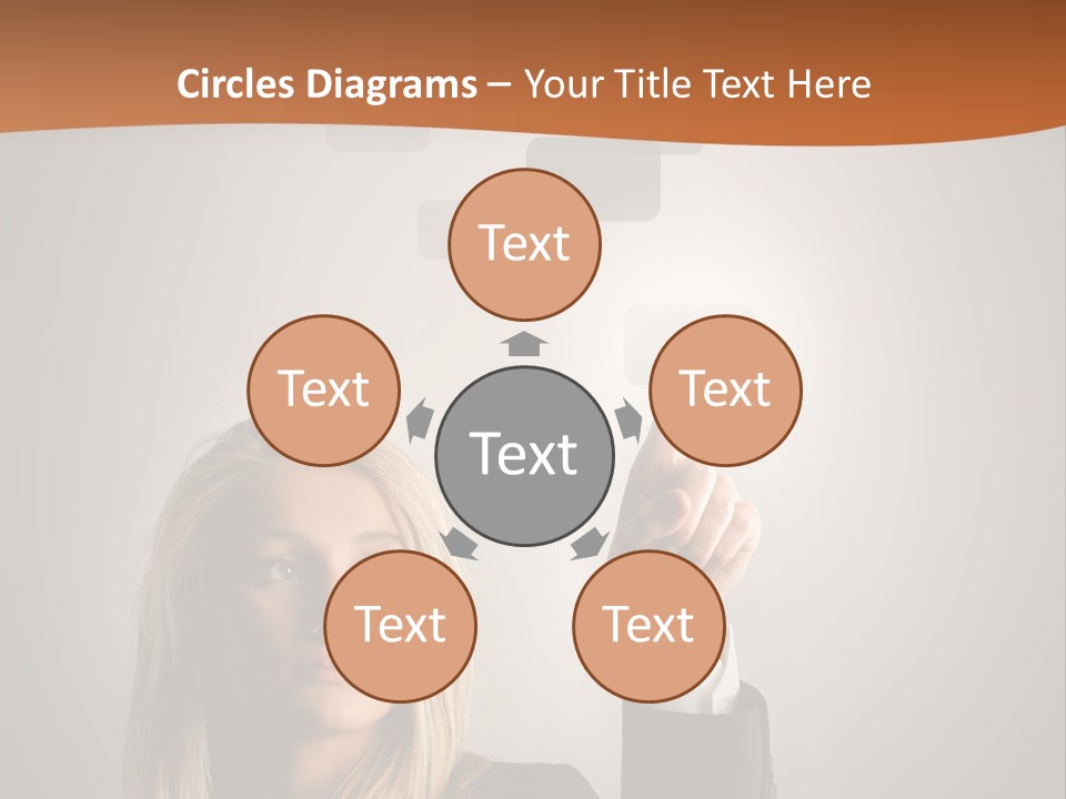 Finger Career Girl PowerPoint Template