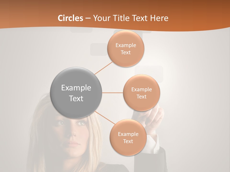 Finger Career Girl PowerPoint Template