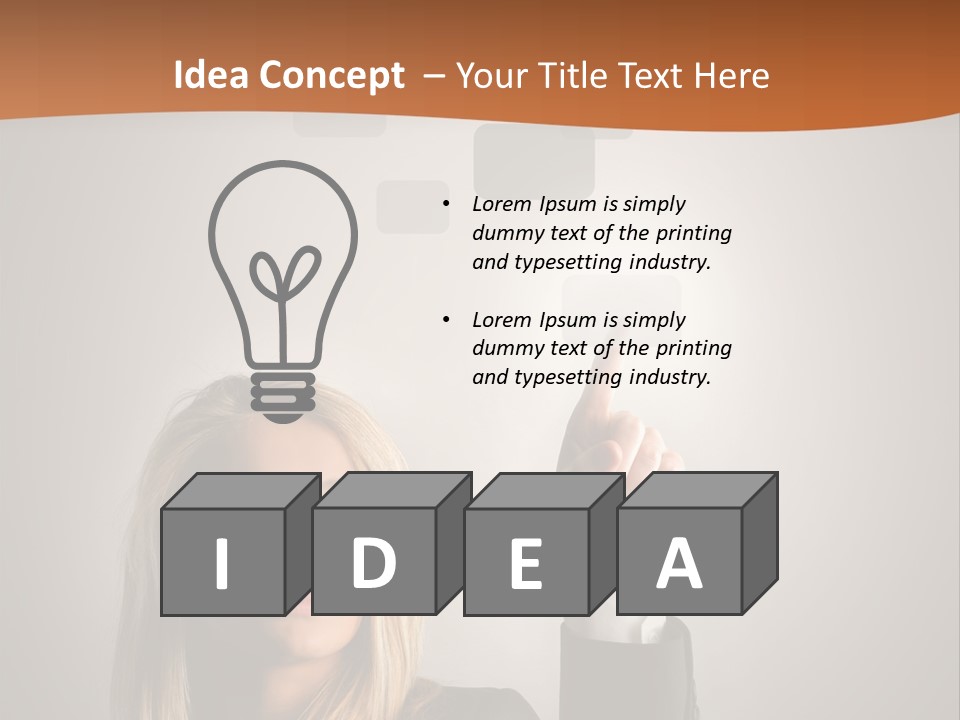 Finger Career Girl PowerPoint Template