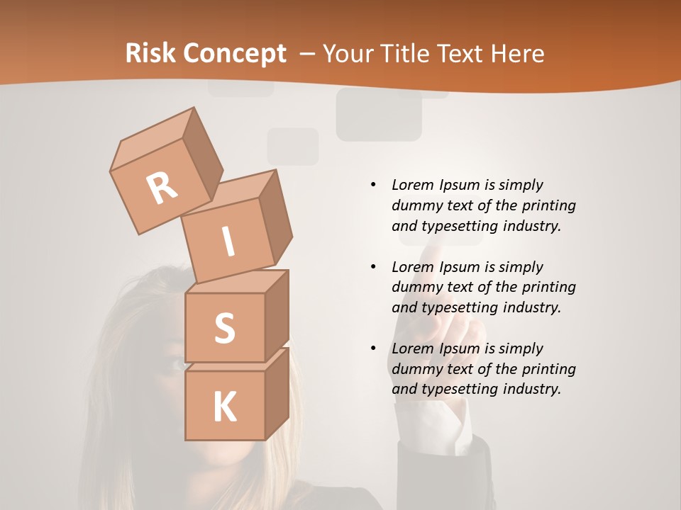 Finger Career Girl PowerPoint Template