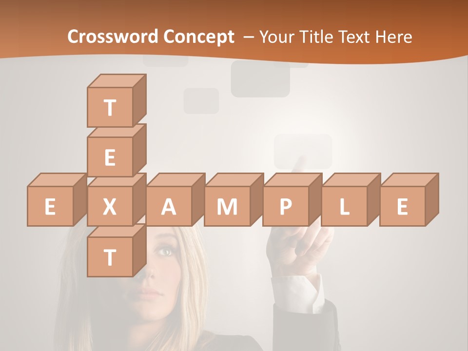 Finger Career Girl PowerPoint Template