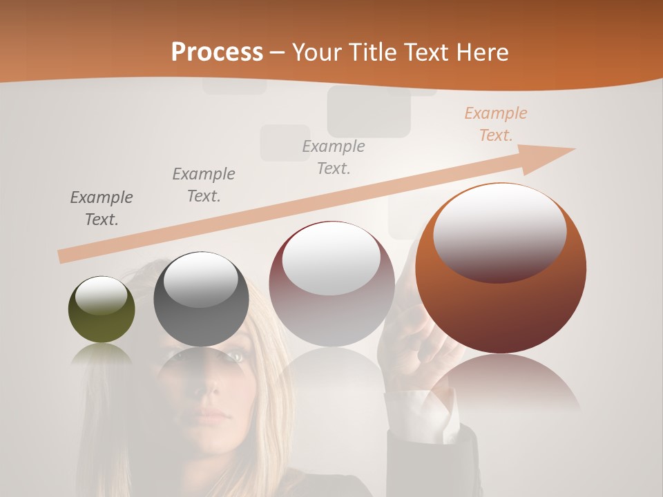 Finger Career Girl PowerPoint Template