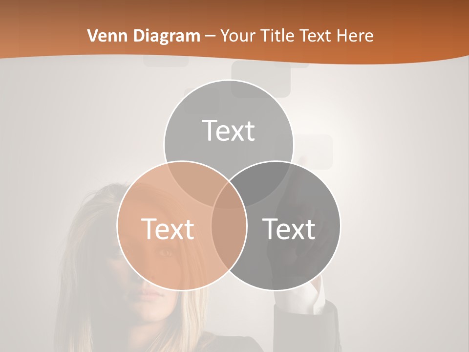 Finger Career Girl PowerPoint Template