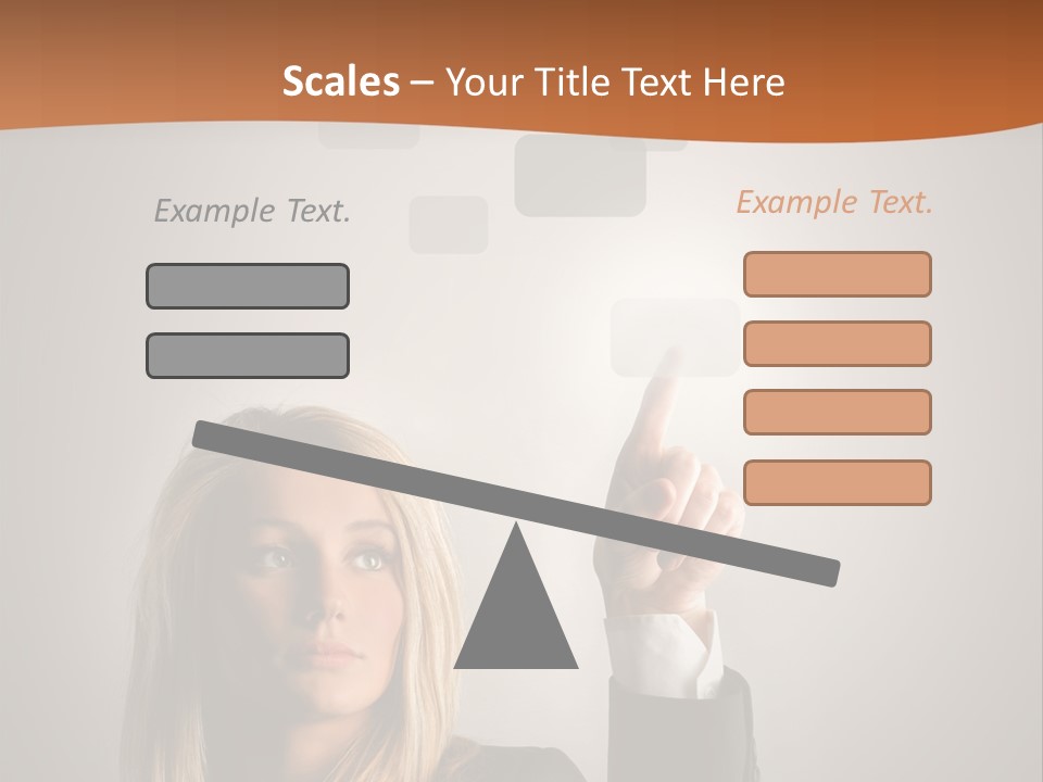 Finger Career Girl PowerPoint Template