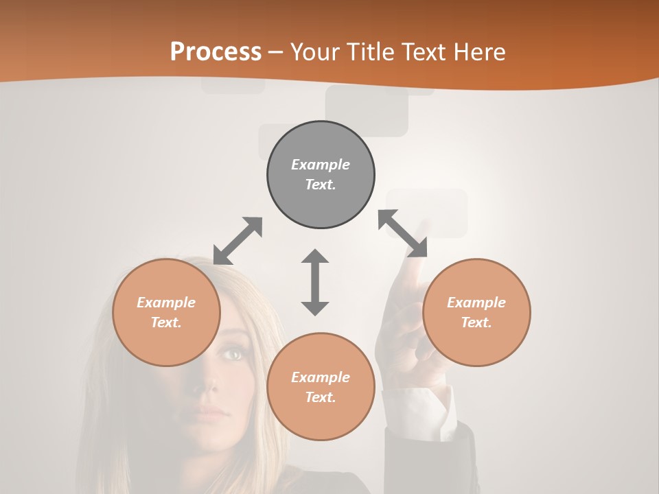 Finger Career Girl PowerPoint Template