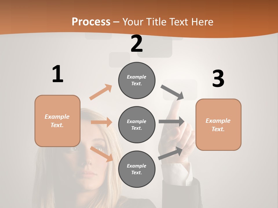 Finger Career Girl PowerPoint Template