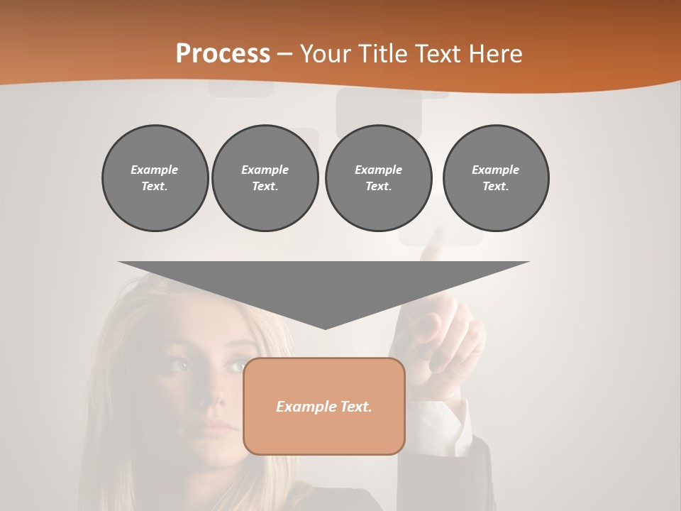 Finger Career Girl PowerPoint Template