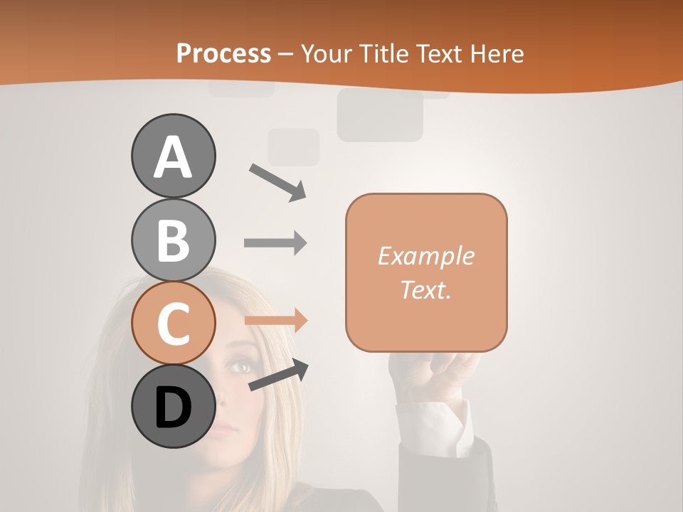 Finger Career Girl PowerPoint Template