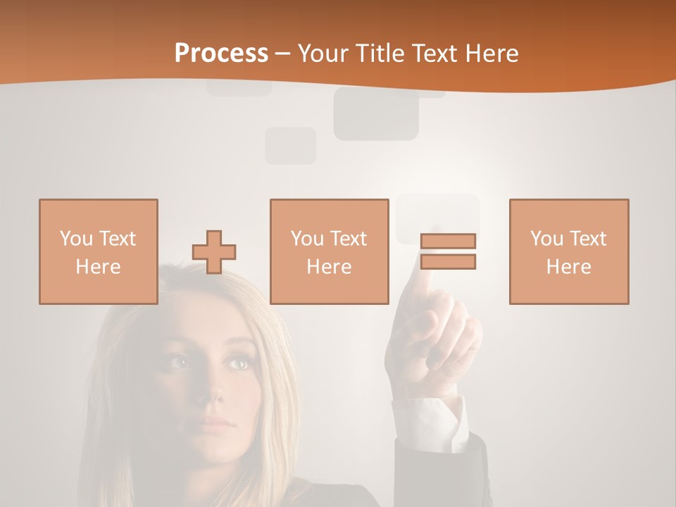 Finger Career Girl PowerPoint Template