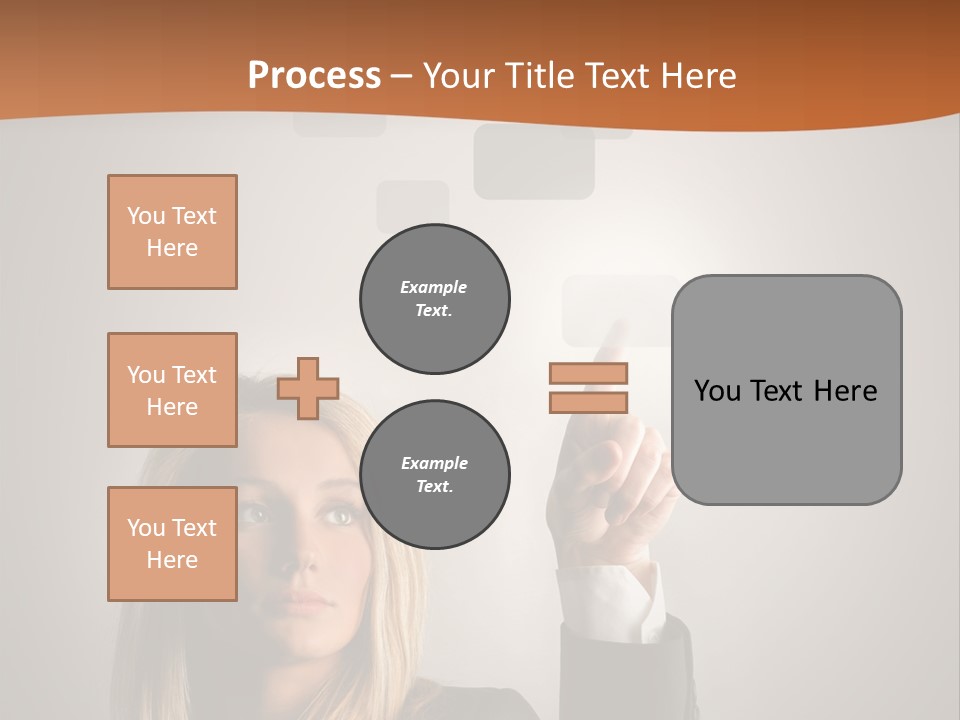 Finger Career Girl PowerPoint Template