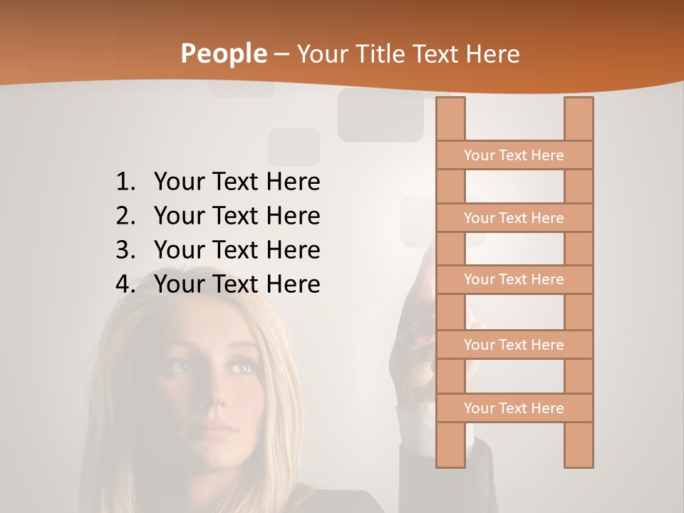 Finger Career Girl PowerPoint Template