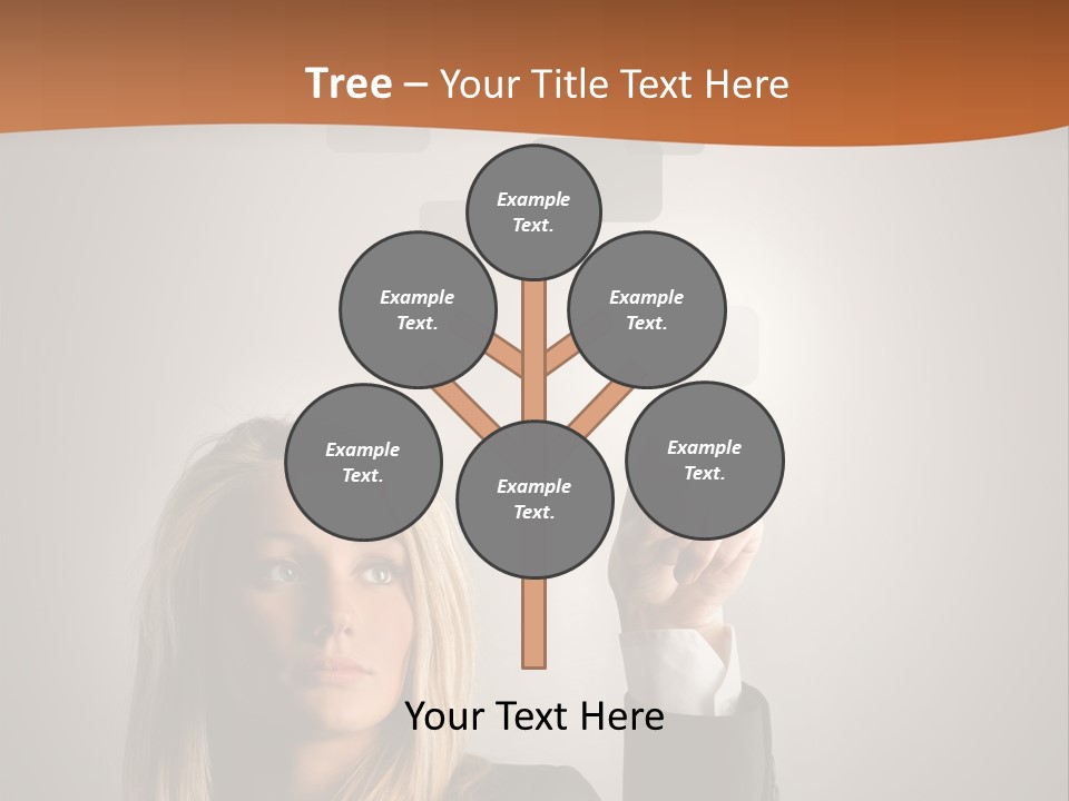 Finger Career Girl PowerPoint Template