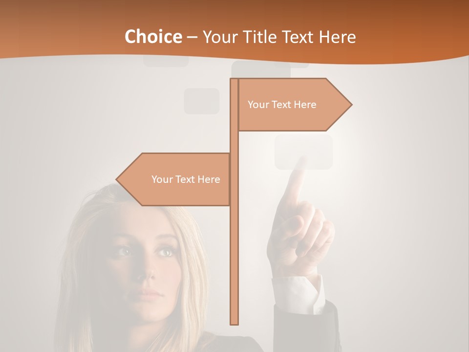 Finger Career Girl PowerPoint Template
