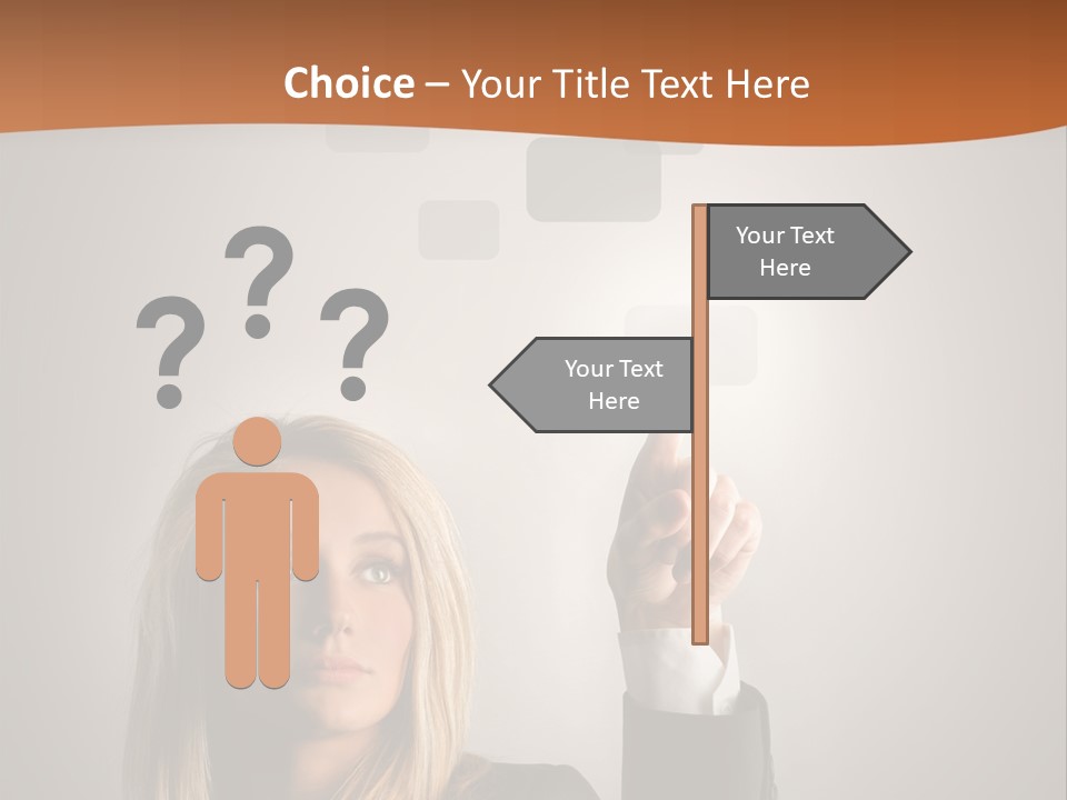 Finger Career Girl PowerPoint Template