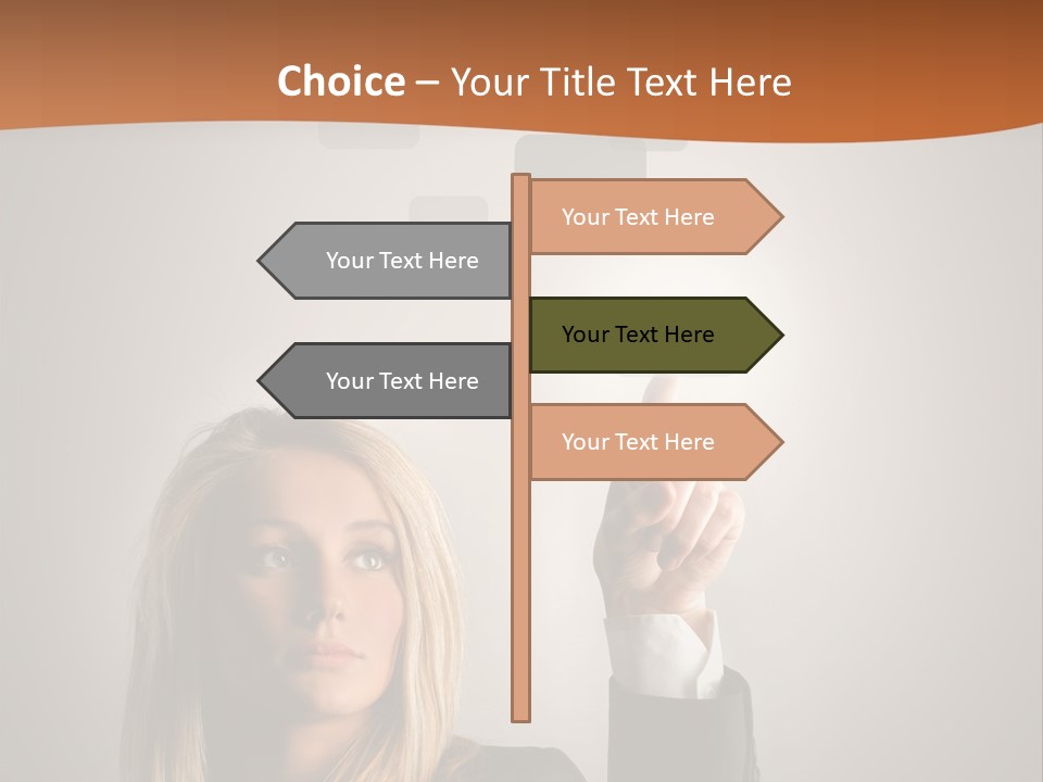Finger Career Girl PowerPoint Template