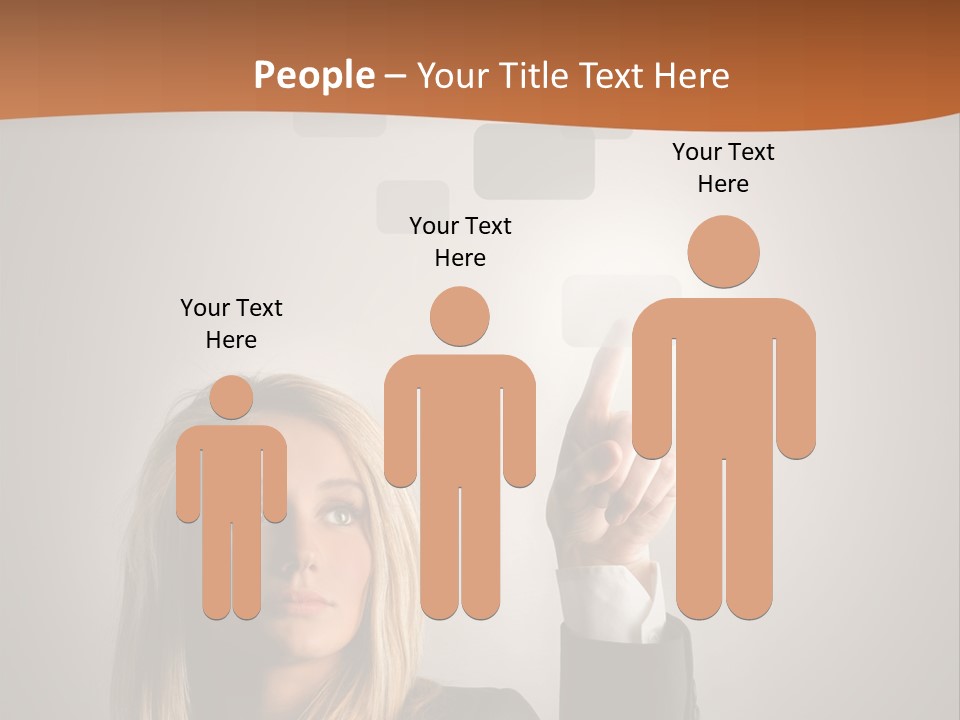 Finger Career Girl PowerPoint Template