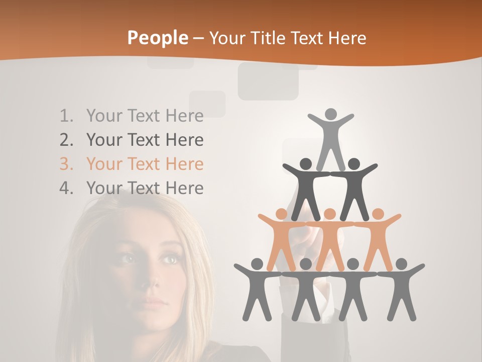 Finger Career Girl PowerPoint Template