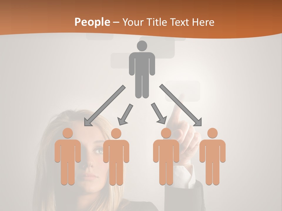 Finger Career Girl PowerPoint Template