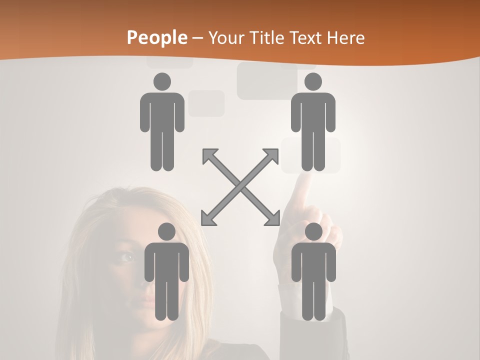 Finger Career Girl PowerPoint Template