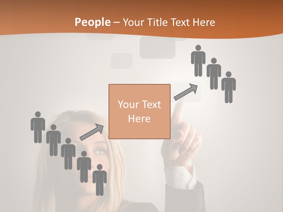 Finger Career Girl PowerPoint Template