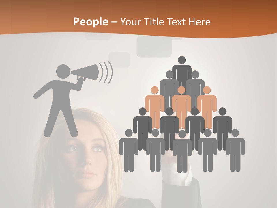 Finger Career Girl PowerPoint Template