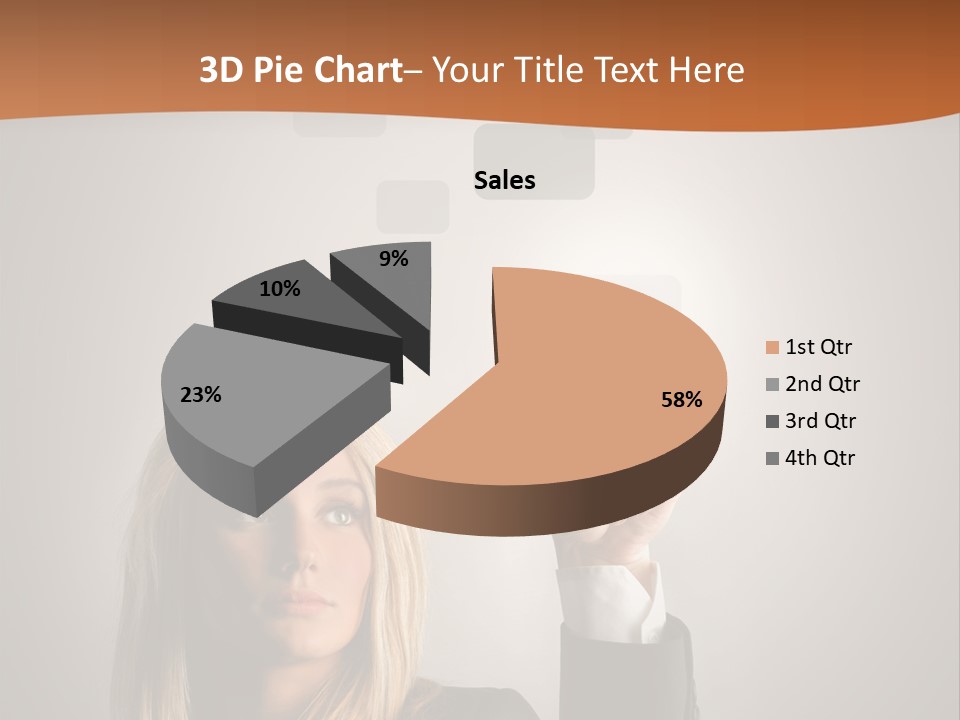 Finger Career Girl PowerPoint Template