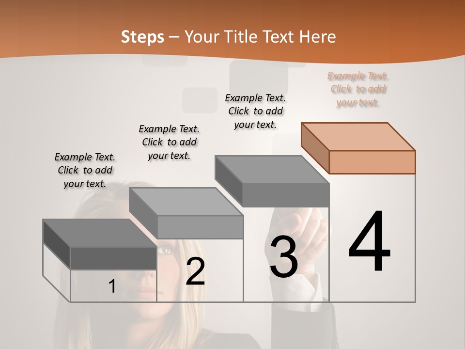 Finger Career Girl PowerPoint Template