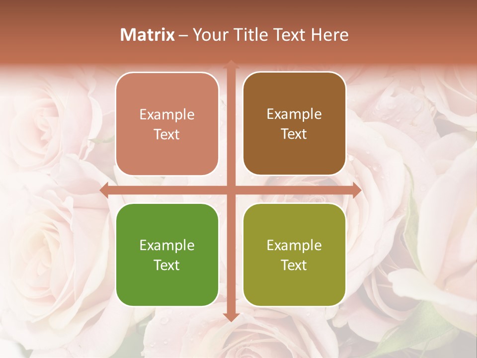 Corner Rosa Buds PowerPoint Template