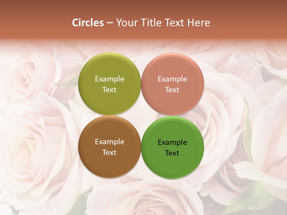 Corner Rosa Buds PowerPoint Template