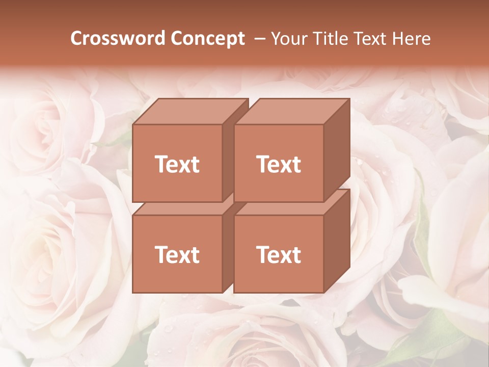 Corner Rosa Buds PowerPoint Template