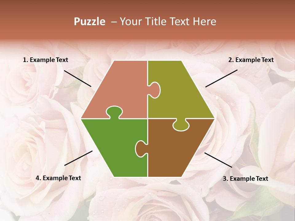 Corner Rosa Buds PowerPoint Template