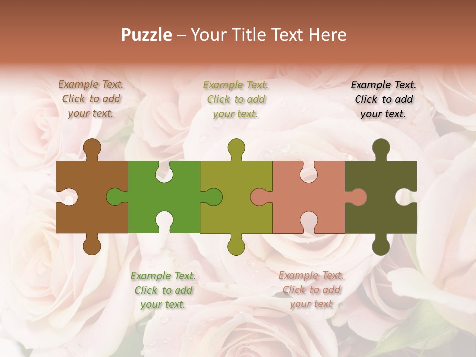 Corner Rosa Buds PowerPoint Template