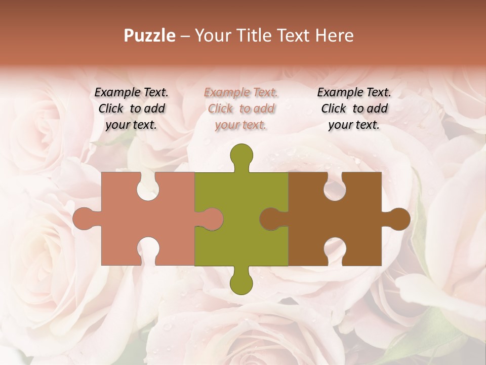 Corner Rosa Buds PowerPoint Template