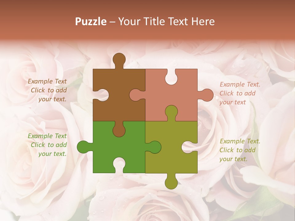 Corner Rosa Buds PowerPoint Template