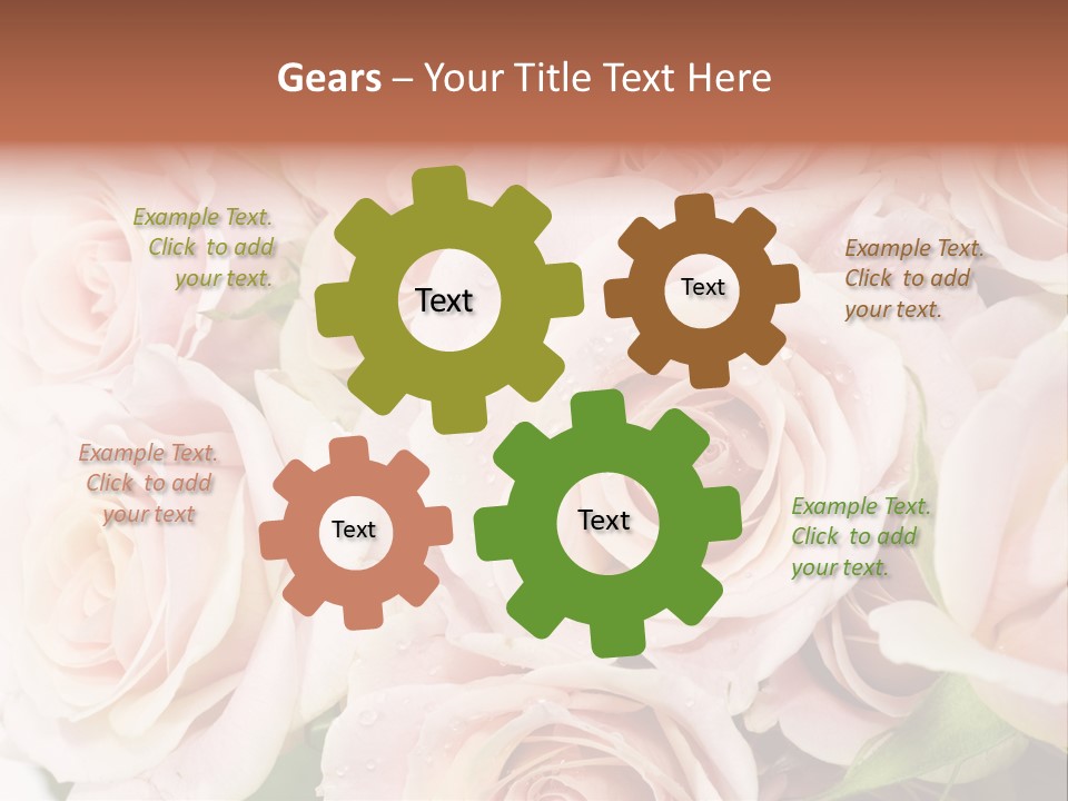 Corner Rosa Buds PowerPoint Template