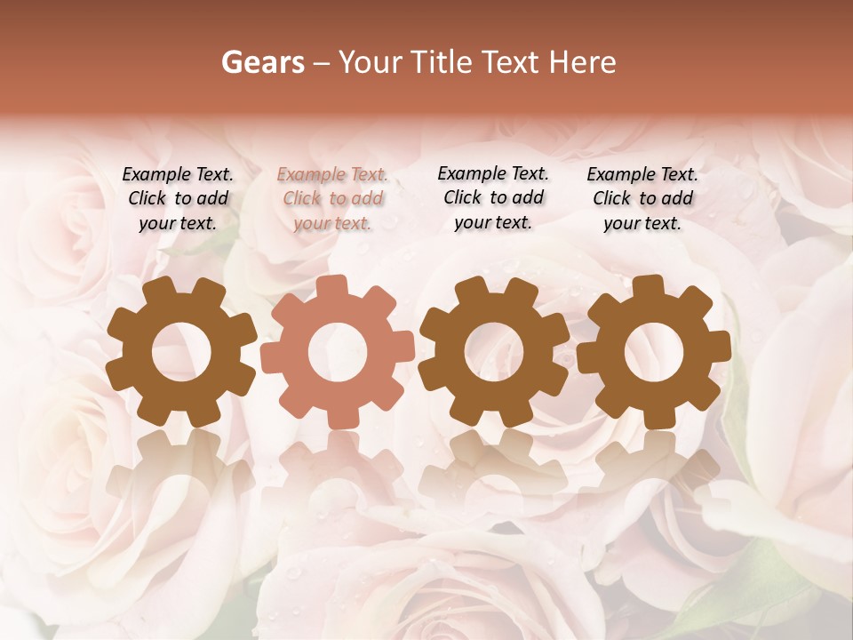 Corner Rosa Buds PowerPoint Template